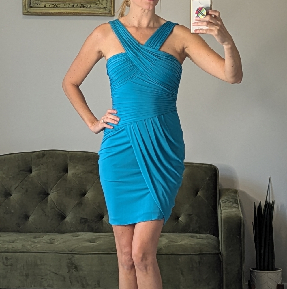 BCBG Max azria Helyn bandage dress Grecian Goddess Party Cocktail Holiday Nye XS